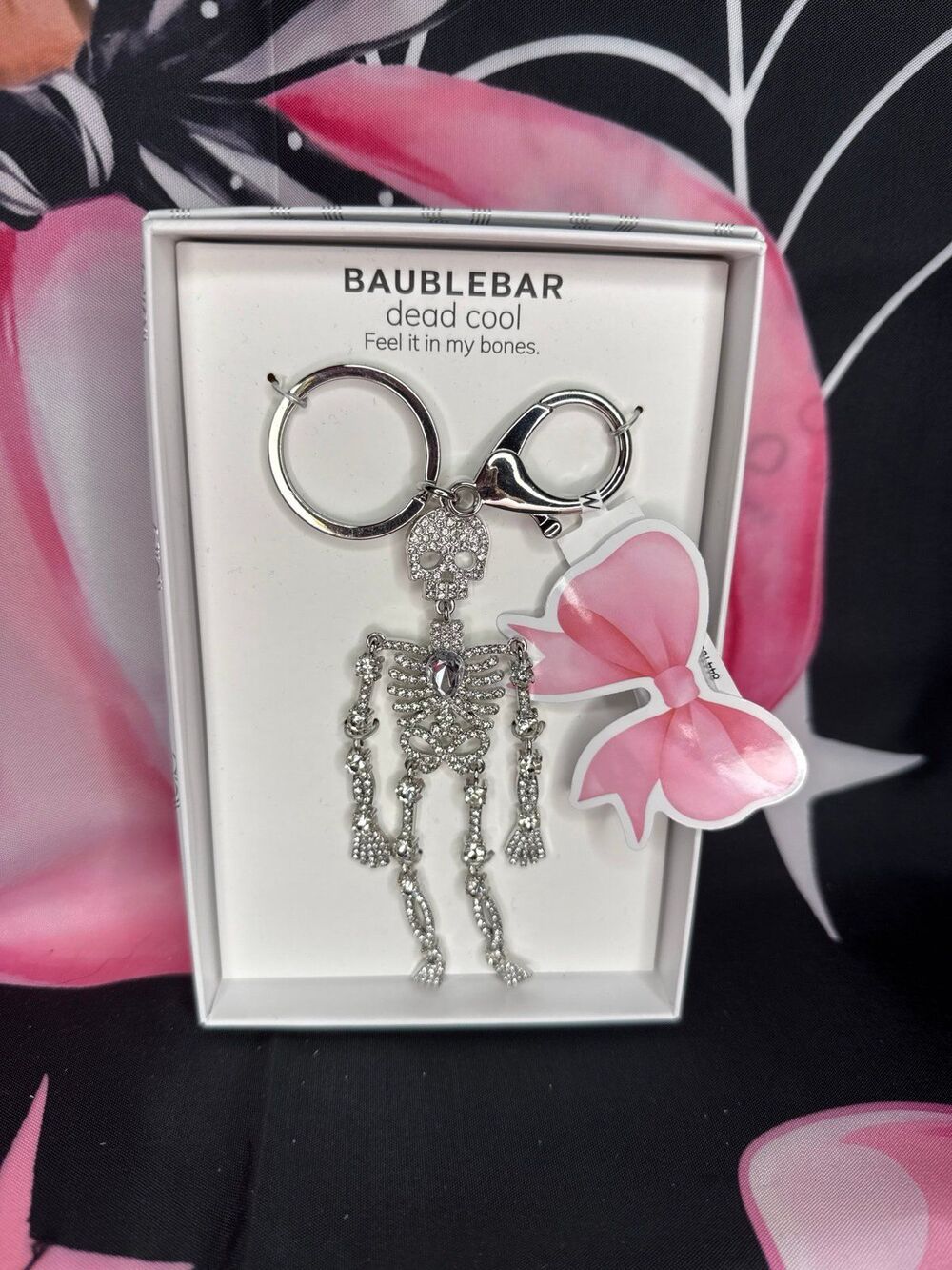 Baublebar HALLOWEEN Bling SKELETON dead cool Bag Charm Key Chain New!